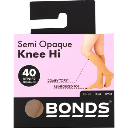 Bonds Comfy Tops Semi Opaque Knee High Nude 1 Size Each