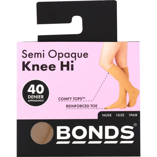 Bonds Comfy Tops Semi Opaque Knee High Nude 1 Size Each