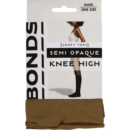 Bonds Comfy Tops Semi Opaque Knee High Nude 1 Size Each