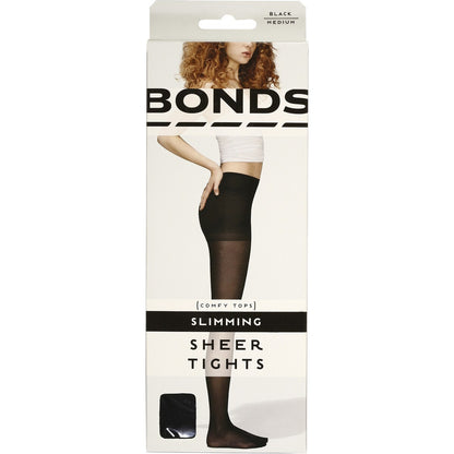 Bonds Comfy Tops Slimming Sheer Tights Black Med Each