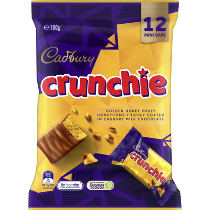 Cadbury Crunchie Milk Chocolate Mini Bars 12 Pack