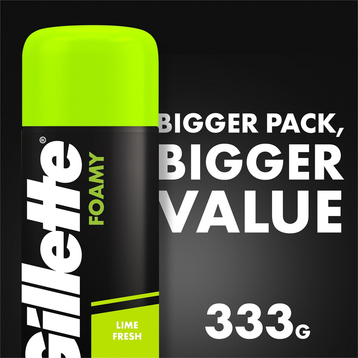 Gillette Shaving Foam Lemon Lime 333g Each