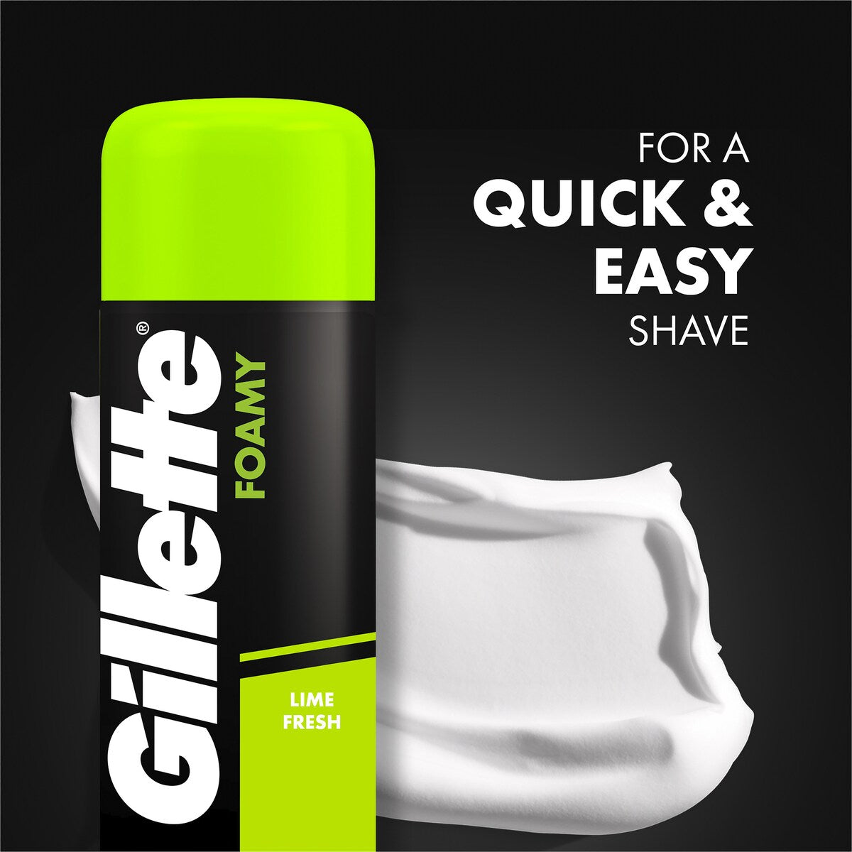 Gillette Shaving Foam Lemon Lime 333g Each