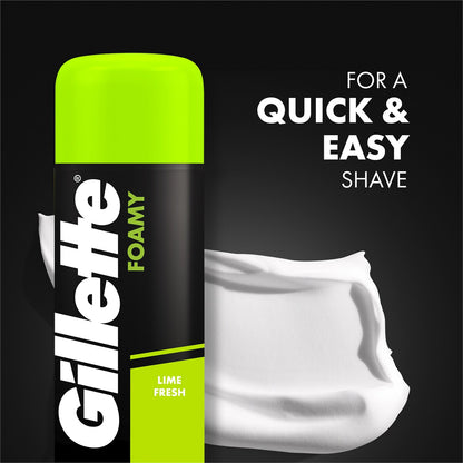 Gillette Shaving Foam Lemon Lime 333g Each