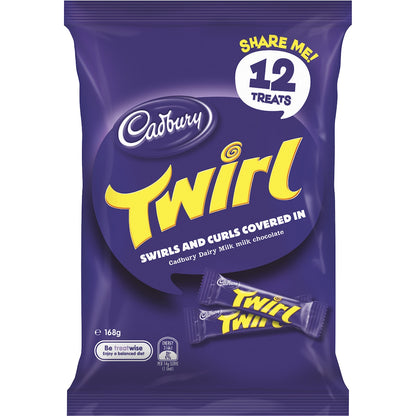Cadbury Twirl Milk Chocolate Mini Bars 12 Pack
