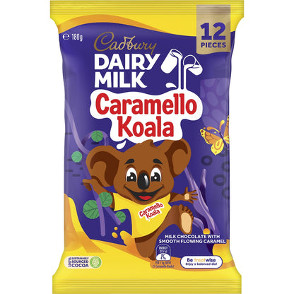 Cadbury Dairy Milk Chocolate Caramello Koala 180g 12 Pack