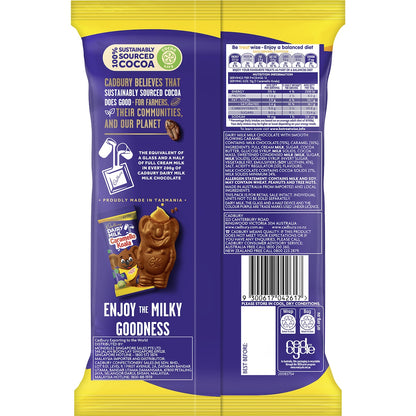 Cadbury Dairy Milk Chocolate Caramello Koala Share Pack 12 Mini Bars 180g