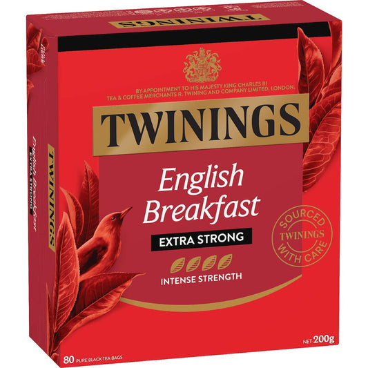 Twinings English Breakfast Extra Strong Tea Bags 80 Pack
