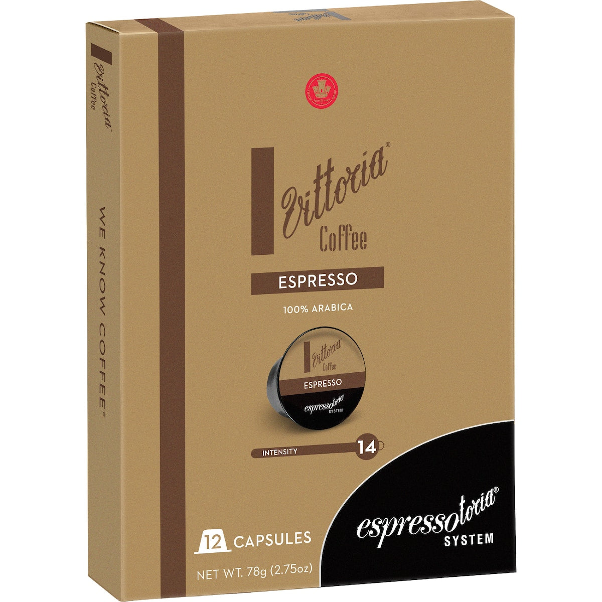 Vittoria Espressotoria Espresso Coffee Capsules 12 Pack