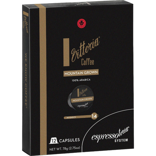Vittoria Espressotoria Mountain Grown Coffee Capsules 12 Pack