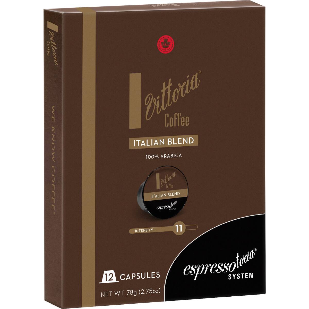 Vittoria Espressotoria Italian Coffee Capsules 12 Pack