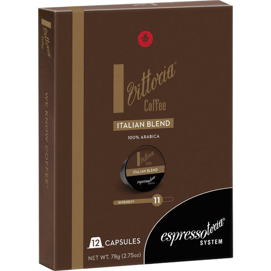 Vittoria Espressotoria Italian Coffee Capsules 12 Pack