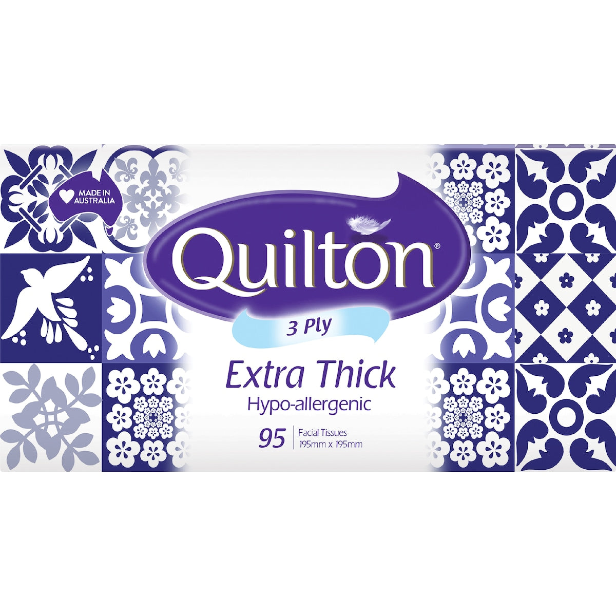 Quilton Facial Tissues Soft White 95 Pack