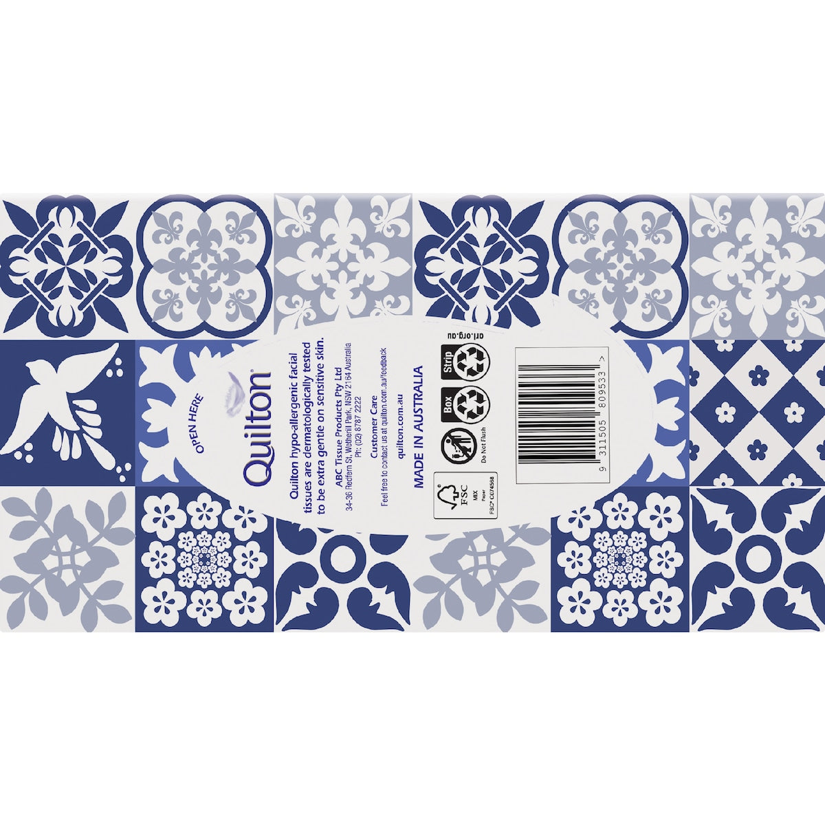 Quilton Facial Tissues Soft White 95 Pack