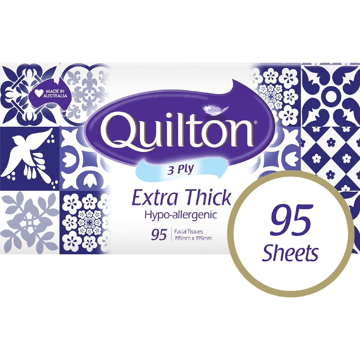 Quilton Facial Tissues Soft White 95 Pack