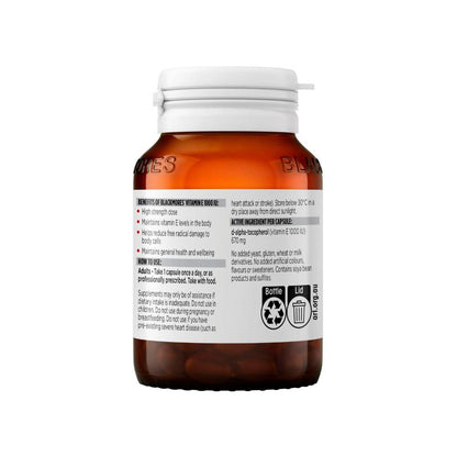Blackmores Vitamin E 1000iu Capsules - 30 pack