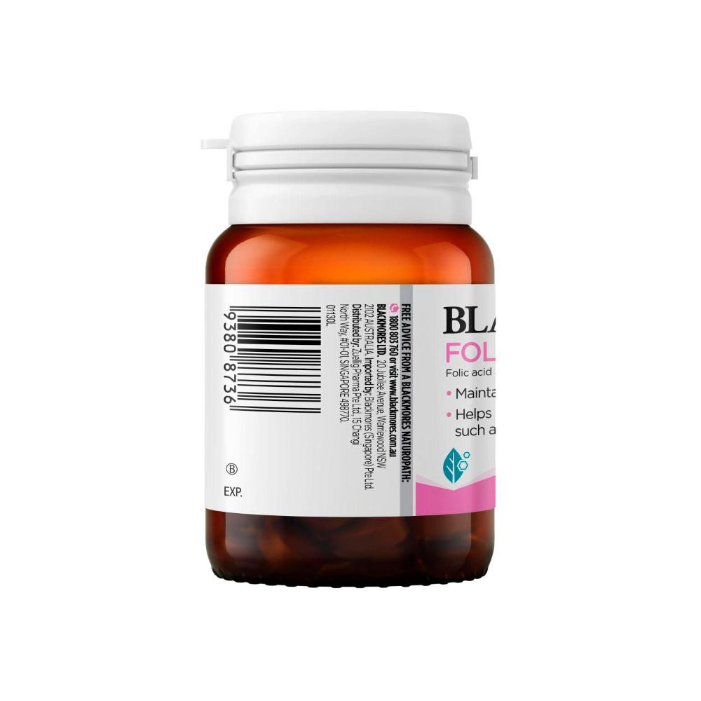 Blackmores Folate 500mg Folic Acid Vitamin Tablets - 90 pack