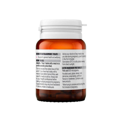 Blackmores Folate 500mg Folic Acid Vitamin Tablets - 90 pack