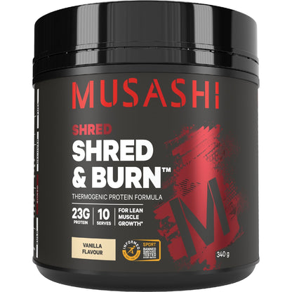Musashi Shred & Burn Vanilla 340g