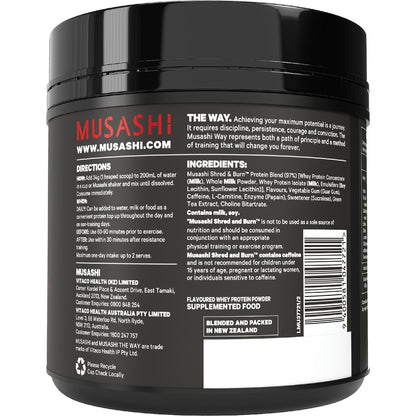 Musashi Shred & Burn Vanilla 340g