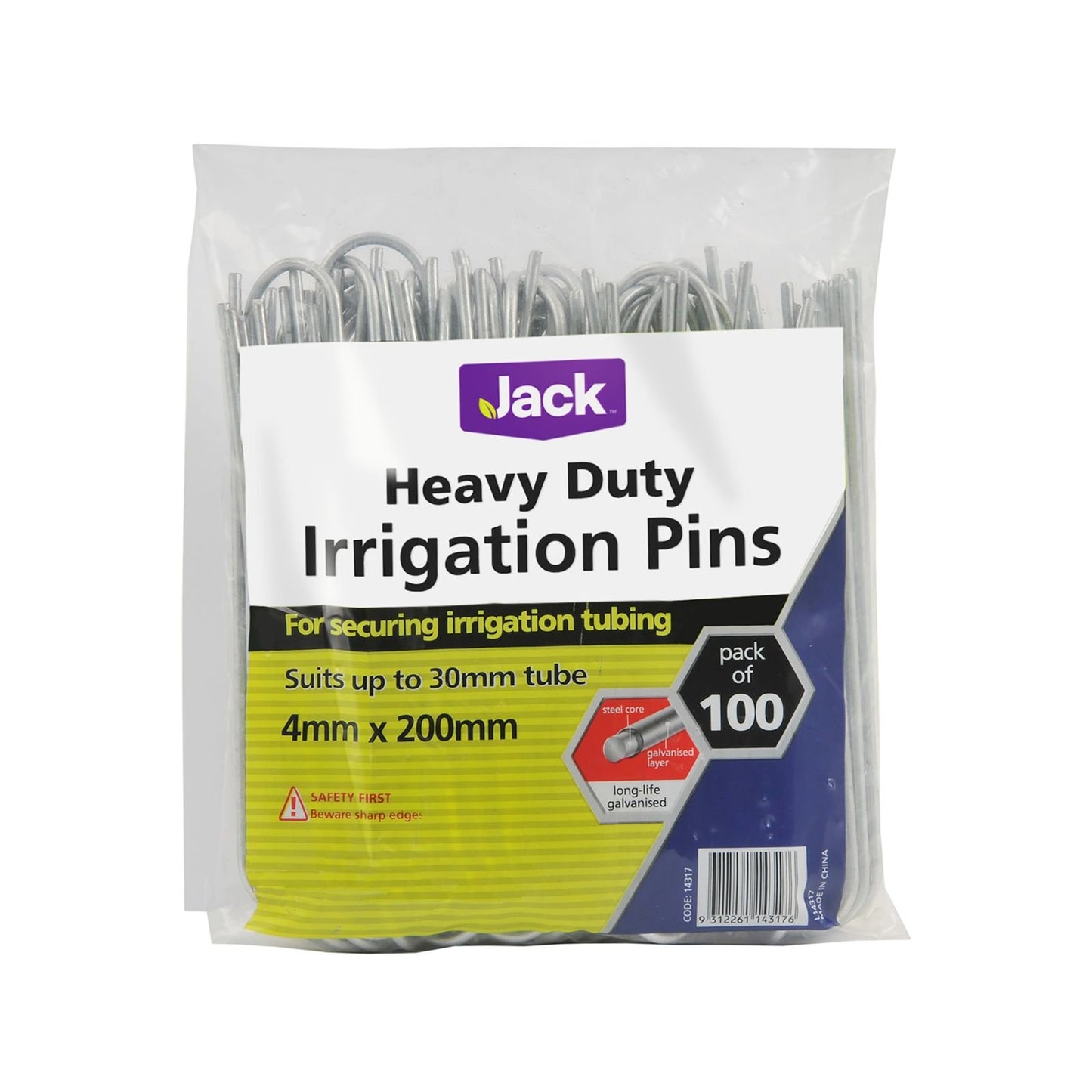 Jack Heavy Duty Irrigation Pins - 20cm - 100 Pack