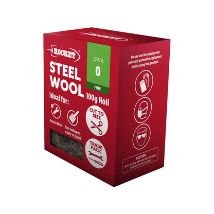 Rocket Fine Steel Wool - 100g - Grade 0