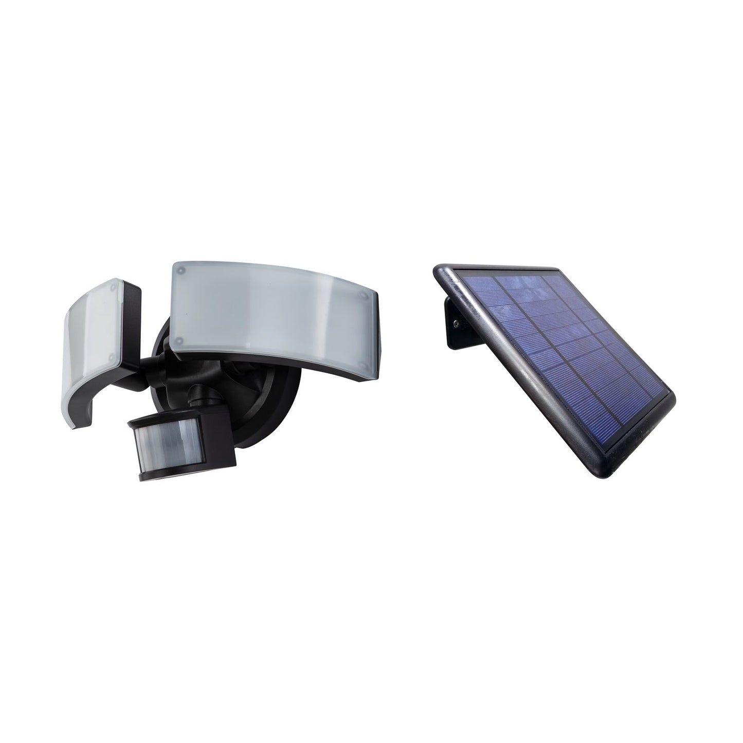 Solar Magic 2 Head Solar Security Light - 1500lm - Black