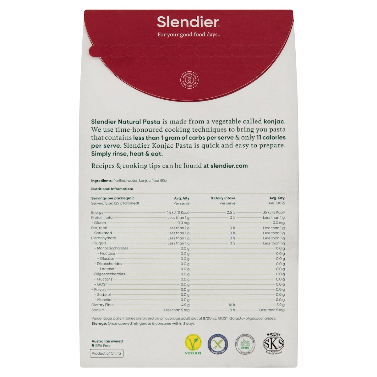 Slendier Konjac Spaghetti Style 400g