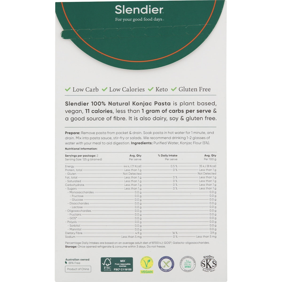 Slendier Konjac Fettuccine Style 400g