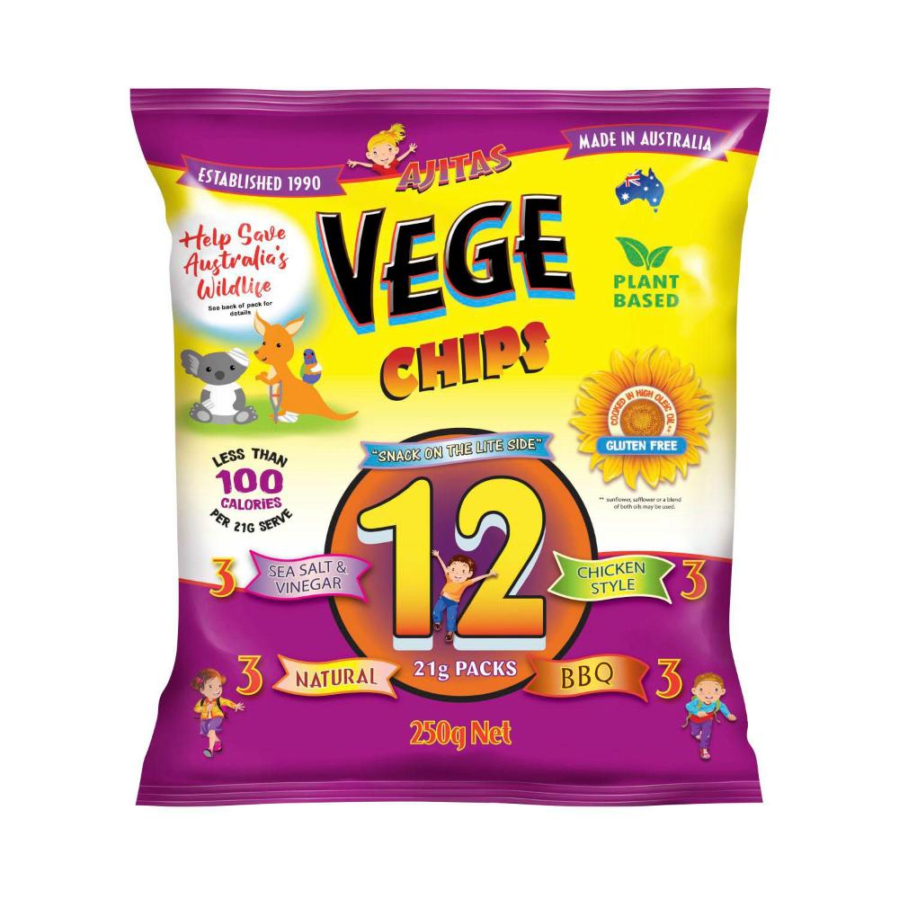 Vege Chips Multi 12 Pack - 250g