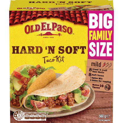 Old El Paso Bulk Hard & Soft Taco Kit Mexican Style 560g
