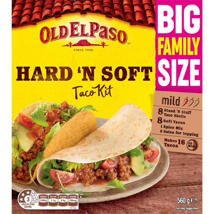 Old El Paso Bulk Hard & Soft Taco Kit Mexican Style 560g