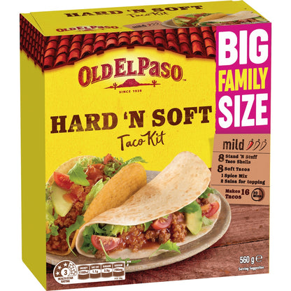 Old El Paso Bulk Hard & Soft Taco Kit Mexican Style 560g