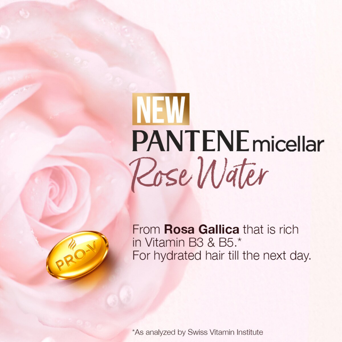 Pantene Micellar Rosewater Moisturising Conditioner 530mL