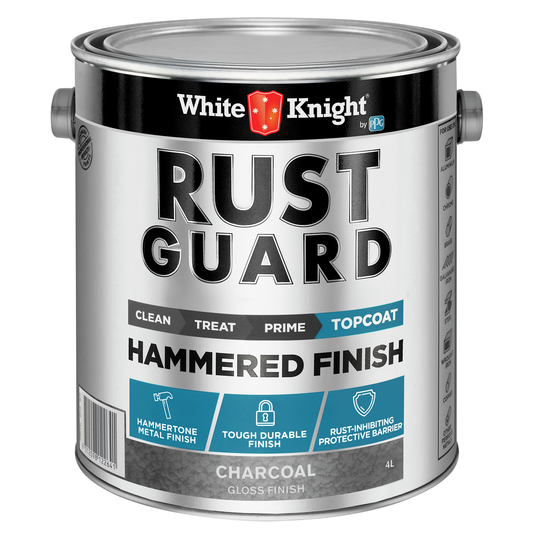 White Knight Rust Guard Gloss Enamel Paint - 4L - Charcoal