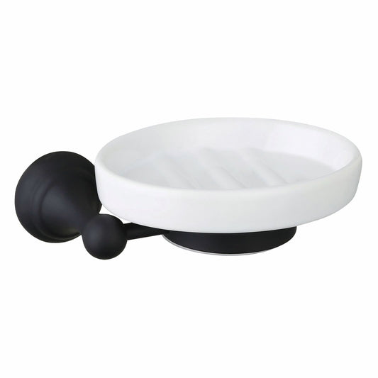 Mondella Matte Black Maestro Soap Dish - 70mm x 55mm x 162mm