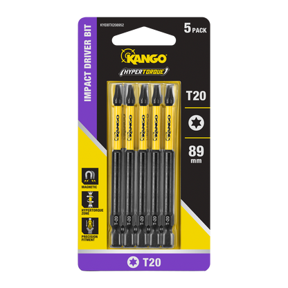 Kango HYPERTORQUE Impact Driver Bit - 89mm TX20 - 5 Pack