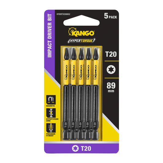 Kango HYPERTORQUE Impact Driver Bit 89mm T20 5 Pack