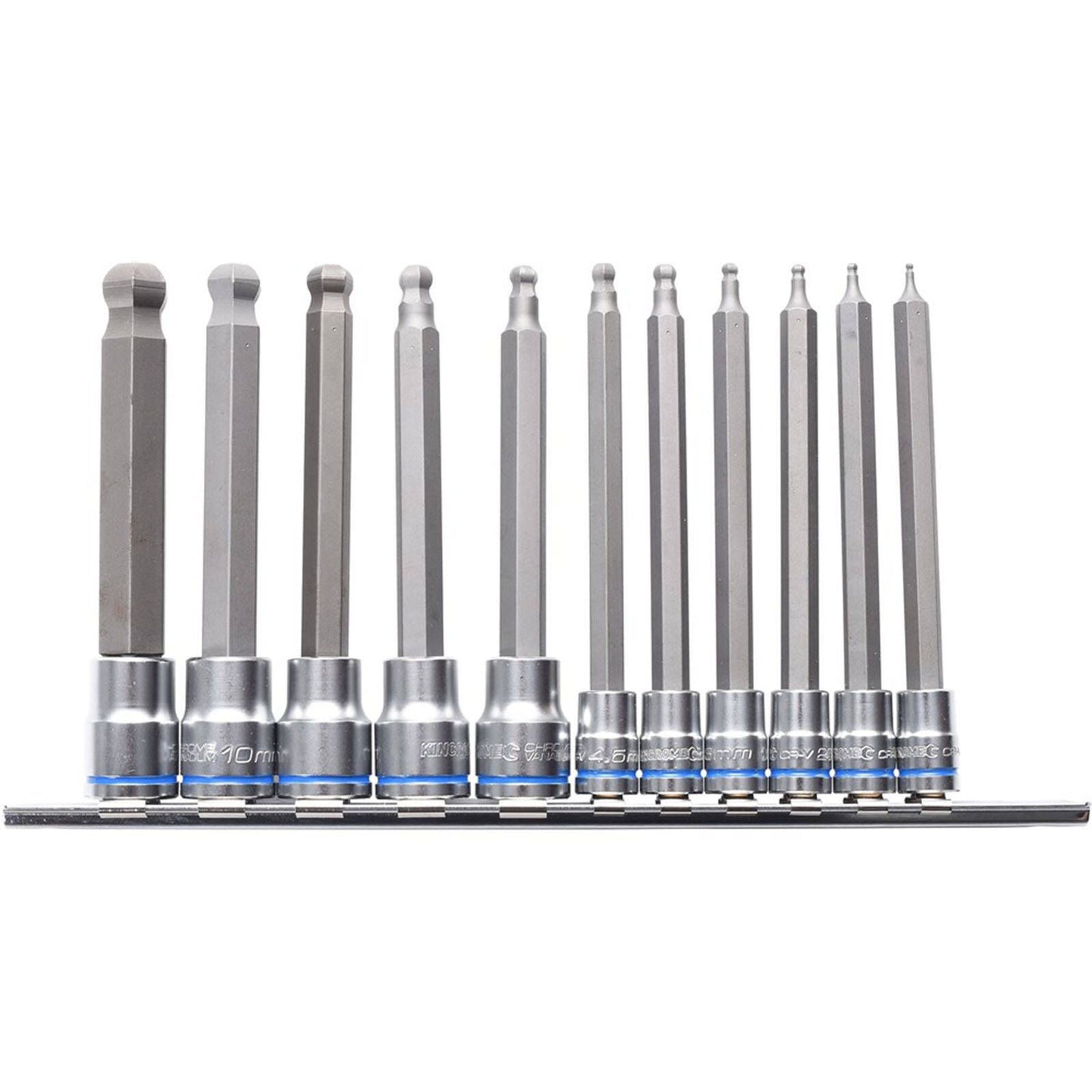 Kincrome 11 Piece Long Series Ball End Hex Socket Set - 1/4" & 3/8" Drive