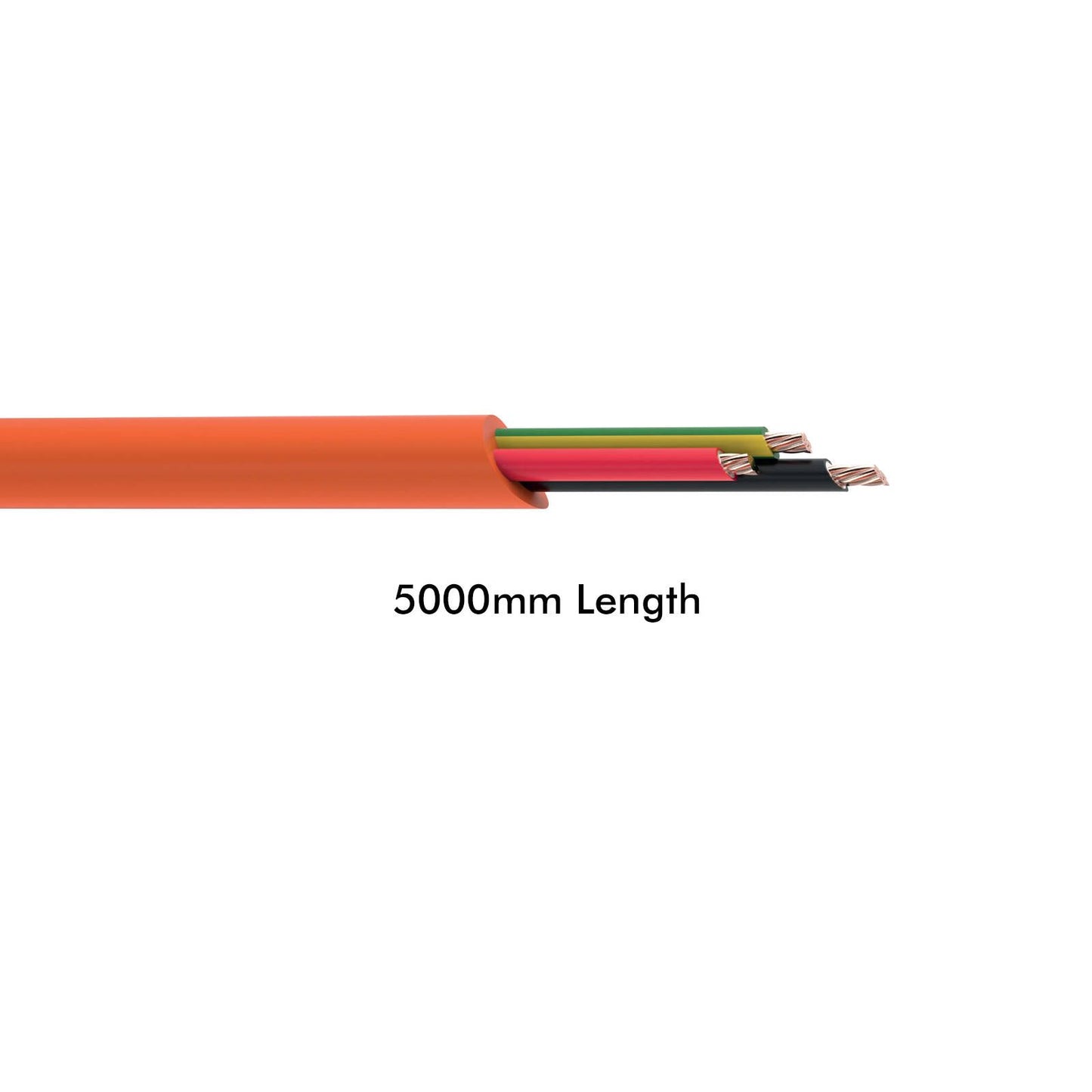 Deta 2 Core E 1 Phase Cable - 4.0mm - Orange - 5m