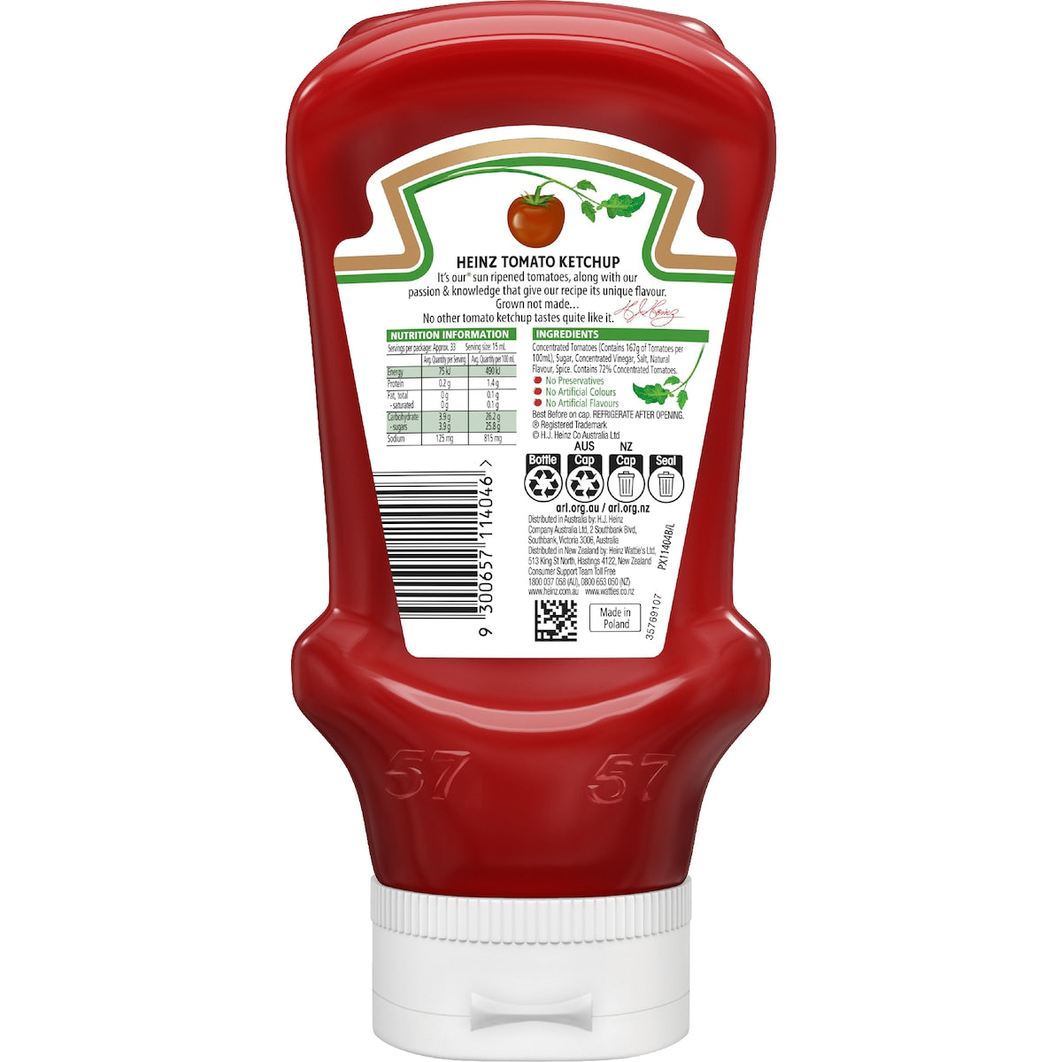 Heinz Tomato Ketchup Squeezy Bottle 500ml