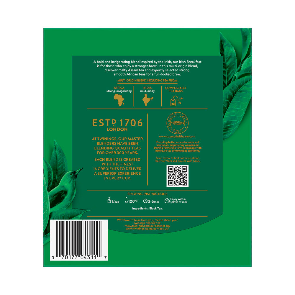 Twinings Irish Breakfast Tea Bags 100 pack - 200g