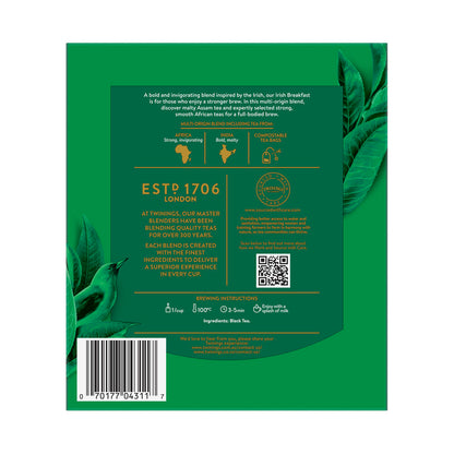 Twinings Irish Breakfast Tea Bags 100 pack - 200g