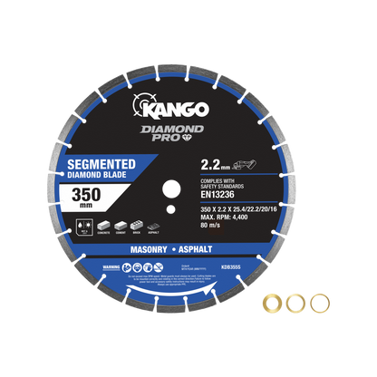 Kango Segmented Diamond Saw Blade - 350mm - Diamond - Dry/Wet Cutting