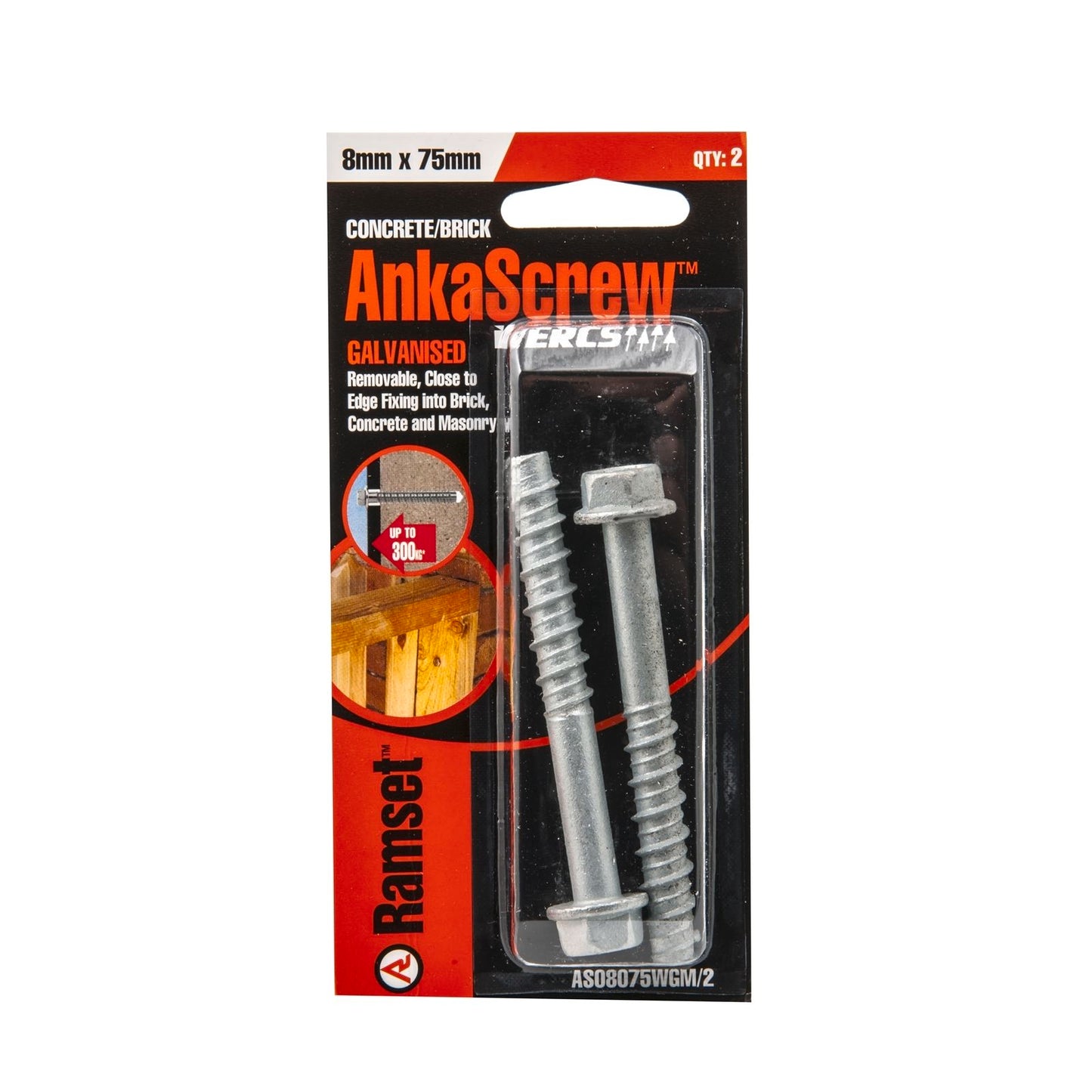 Ramset Ankascrew - 8 x 75mm - 10 Pack