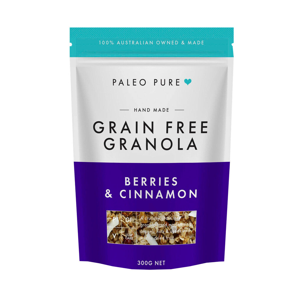 Paleo Pure Grain Free Granola Berries And Cinnamon - 300g