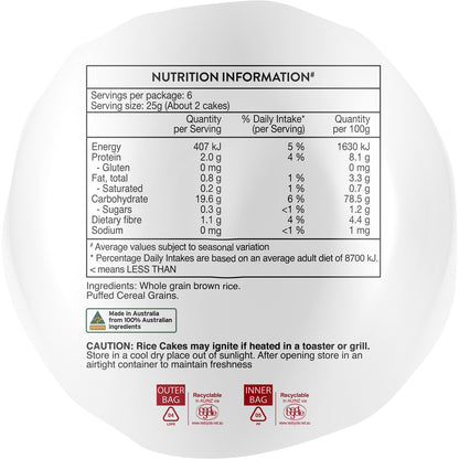 Sunrice Thick Rice Cakes 150g