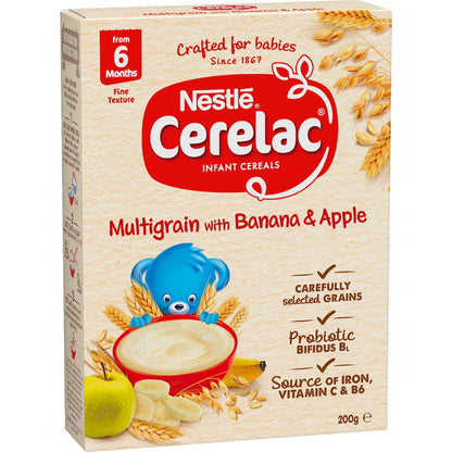 Nestle Cerelac Infant Cereal Multigrain With Banana & Apple 200g