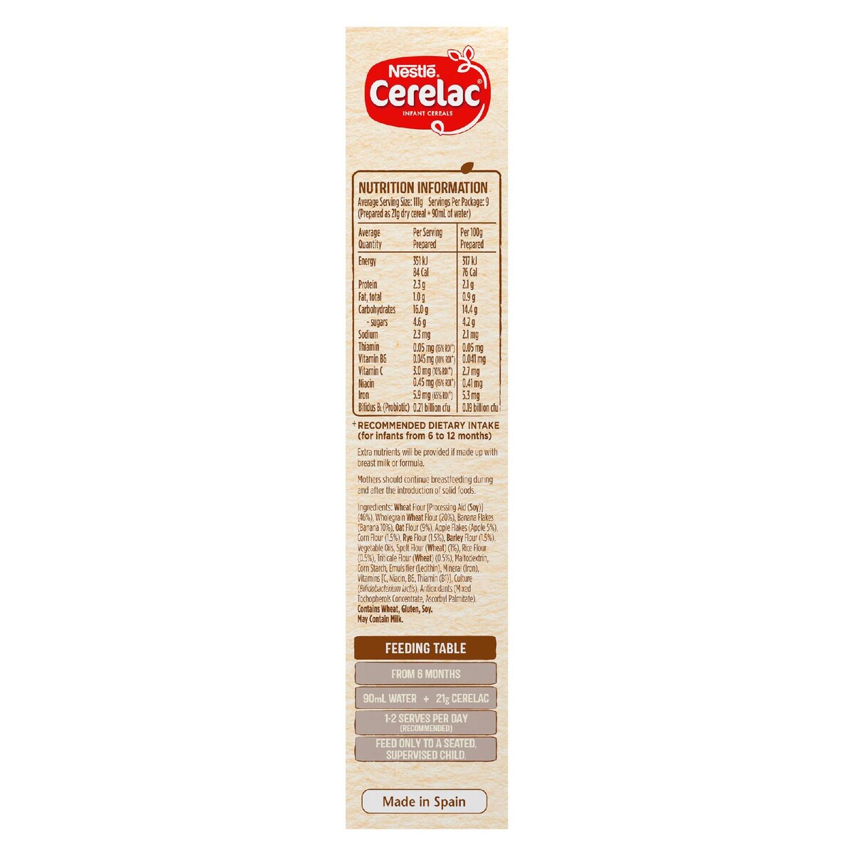 Nestle Cerelac Multigrain With Banana & Apple Baby Cereal +6 Months 200g