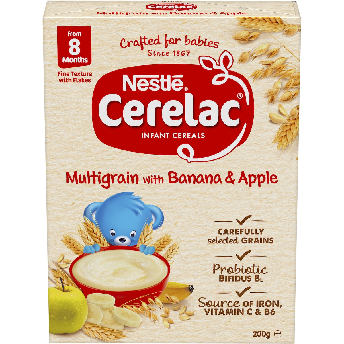 Nestle Cerelac Infant Cereal Multigrain With Banana & Apple 200g